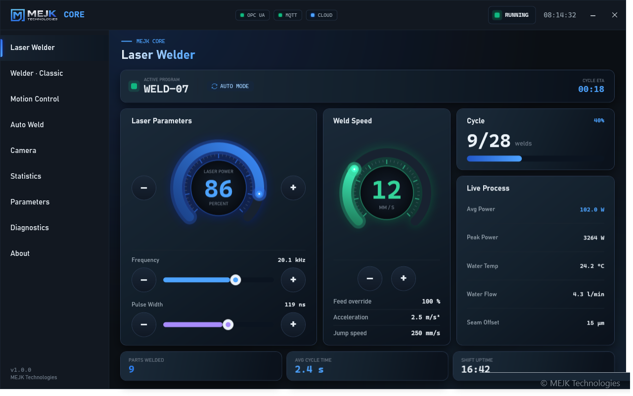 MEJK Core — Laser Welder