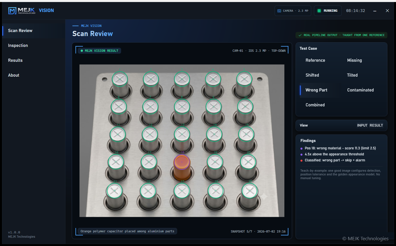 MEJK Vision — Scan Review